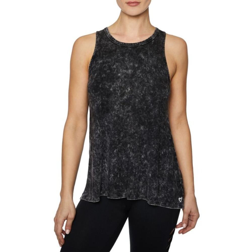 Rue 21 Womens Solid Black Crushed Velvet Relaxed Fit Tank Top Medium NEW